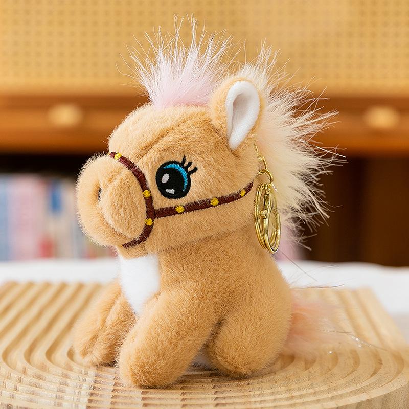 Cute Little Horse Plush Pendant - Year of the Horse Zodiac Keychain Ornament Gift