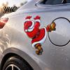Removable Christmas Party Decals Hanging Santa Claus Car Sticker, Self Adhesive Decorative Decal, Body Waterproof PVC Auto Exterior Cling for