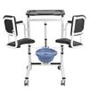 Patientenlifter Transferstuhl, 5-in-1 Patientenlifter Rollstuhl mit 180 Grad geteiltem Sitz, Höhenverstellbarer Lifter Transferstuhl für Zuhause Senioren Ältere