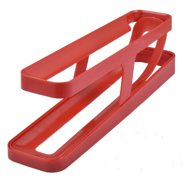 Автоматическая прокрутка полки для яиц Модернизация Ящик для хранения Контейнер Органайзер Диспенсер Холодильник Инструменты для холодильника Rolldown красный 2453₽