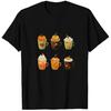 Coffee Fun Pumpkin Spice Latte Cups Fall Thanksgiving Halloween Kawaii T-Shirts