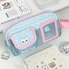 Large Capacity Pen Bag Cat Star Print Stationery Bag Durable Pencil Case  Gift