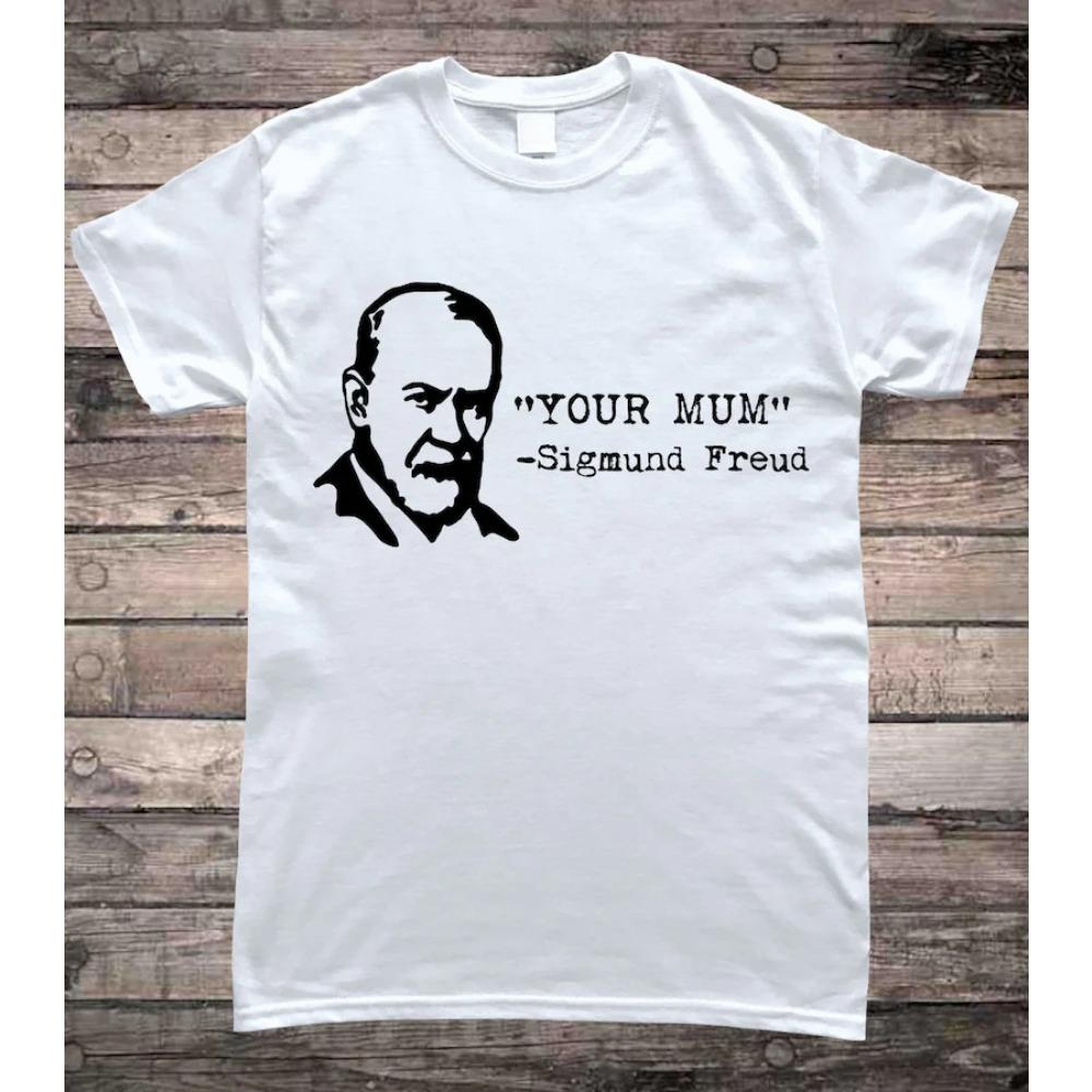 Psicologia Sigmund Freud Tua Mamma Maglietta Vintage Unisex Donna Streetwear Top Casual Maglietta Comica Divertente