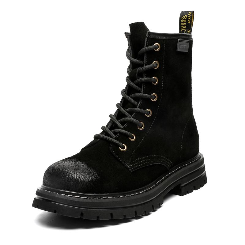 

Модные мужские ботинки Дерби Модный минималистичный дизайн в стиле отдыха Вечеринка на открытом воздухе Улица Прогулки качественные Офисные молодежные матовые туфли 44 чёрный