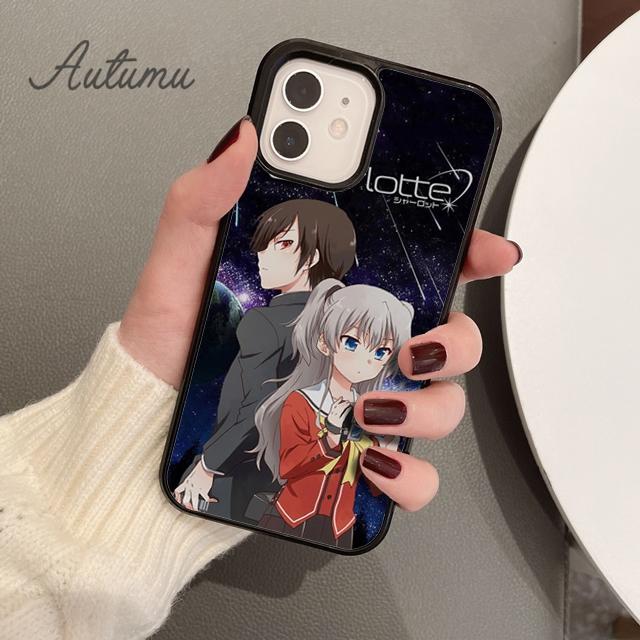 Charlotte Anime Phone Case for iPhone 11 12 13 14 Pro Max Mini X XR XS SE 2020 5 6S 7 8 Plus Samsung Galaxy S21 S22 Cover Shell