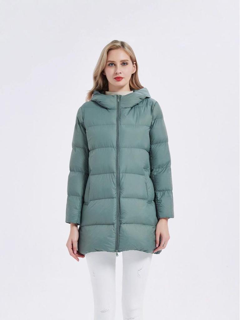 2025 Damen Mittellange Übergröße Leichte Daunenjacke - Herbst/Winter Koreanischer Stil Außenbekleidung Trend