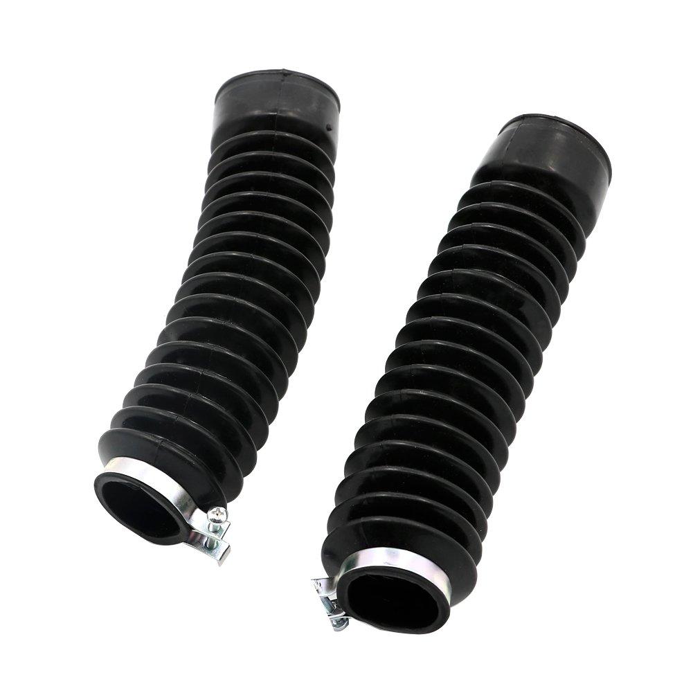 

Alpha Rider 35mm x 53mm x 245mm Front Fork Cover Shock Absorber Left and Right Set Dustproof Protector Dirt Compatible with Yamaha Tricker 250 XG250 чорний