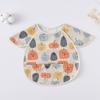 Soft Feeding Apron Short Sleeve Burp Cloth Apron Style Baby Bibs  Feeding