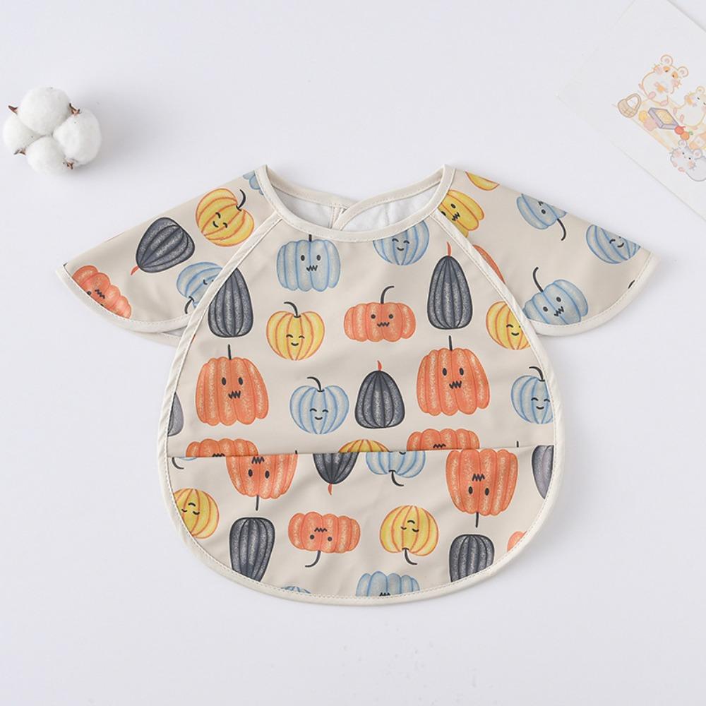 Soft Feeding Apron Short Sleeve Burp Cloth Apron Style Baby Bibs  Feeding