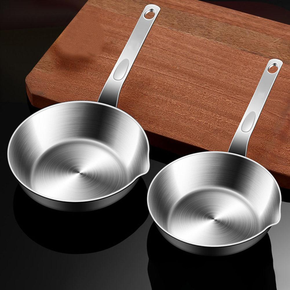 Mini Egg Pan Stainless Steel Skillet Integrated Spout