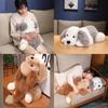 Adorable Soft Plush Long Hair Dual Color Dog Doll For Cuddly Comforting Gifts