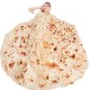 Flannel High-Definition Indian Flatbread Print Pancake Blanket