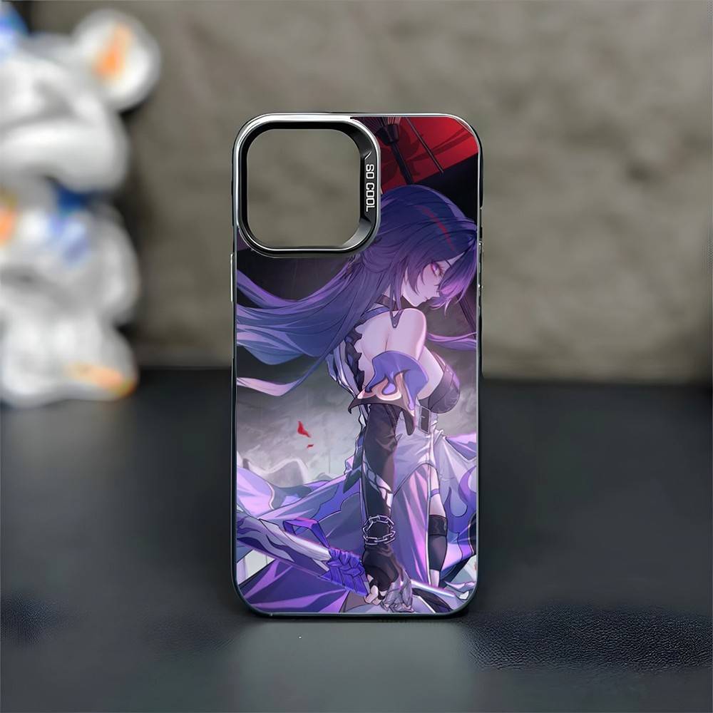 

Чехол для телефона Acheron-Honkai-Star-Rail для iPhone17,16,15,14,13,12,11 Plus,Pro Max Черный Матовый Ударопрочный Чехол iPhone16pro