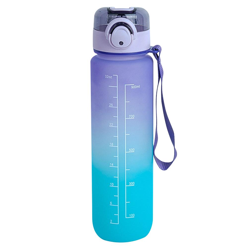 בקבוק מים 1 ליטר עם שיפוע קש בקבוק מי שתייה עמיד בפני דליפות