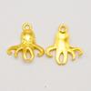 10/15PCS Gold Color Marine Life Charms Alloy Fish Mermaid Shell Conch Seahorse Octopus Pendant Bracelet Jewelry Making Accessory