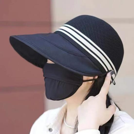 Women Baseball Hat Adjustable Fit Hollow Breathable Wide Brim Summer Hat with Large Brim Cycling Sunshade Fisherman Cap