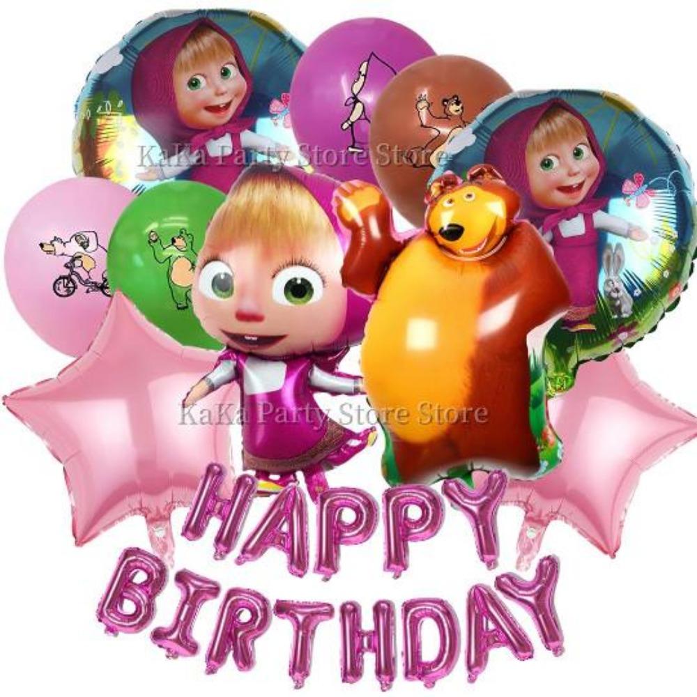 Dívka a medvěd Narozeninová sada Party dekorace Narozeninové talíře Ubrus Ubrousky Dárková taška Oslava pro miminko Party drobnosti Potřeby