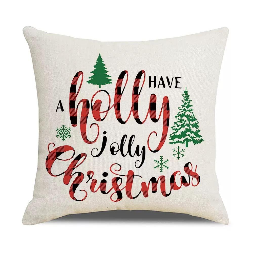 Christmas Pillowcase Home Holiday Sofa Bedside Decoration Pillow Cushion Cover