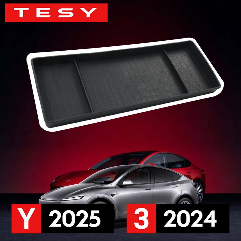 For Tesla New Model Y Juniper 2025 Launch Model 3 Highland 2024 Rear Screen Storage box Dashboard Tissue Box Tray ECT Panel