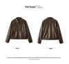 2025 Autumn/Winter Korean Style Genuine Sheepskin Jacket with Turn-Down Collar - Casual, Loose, and Versatile