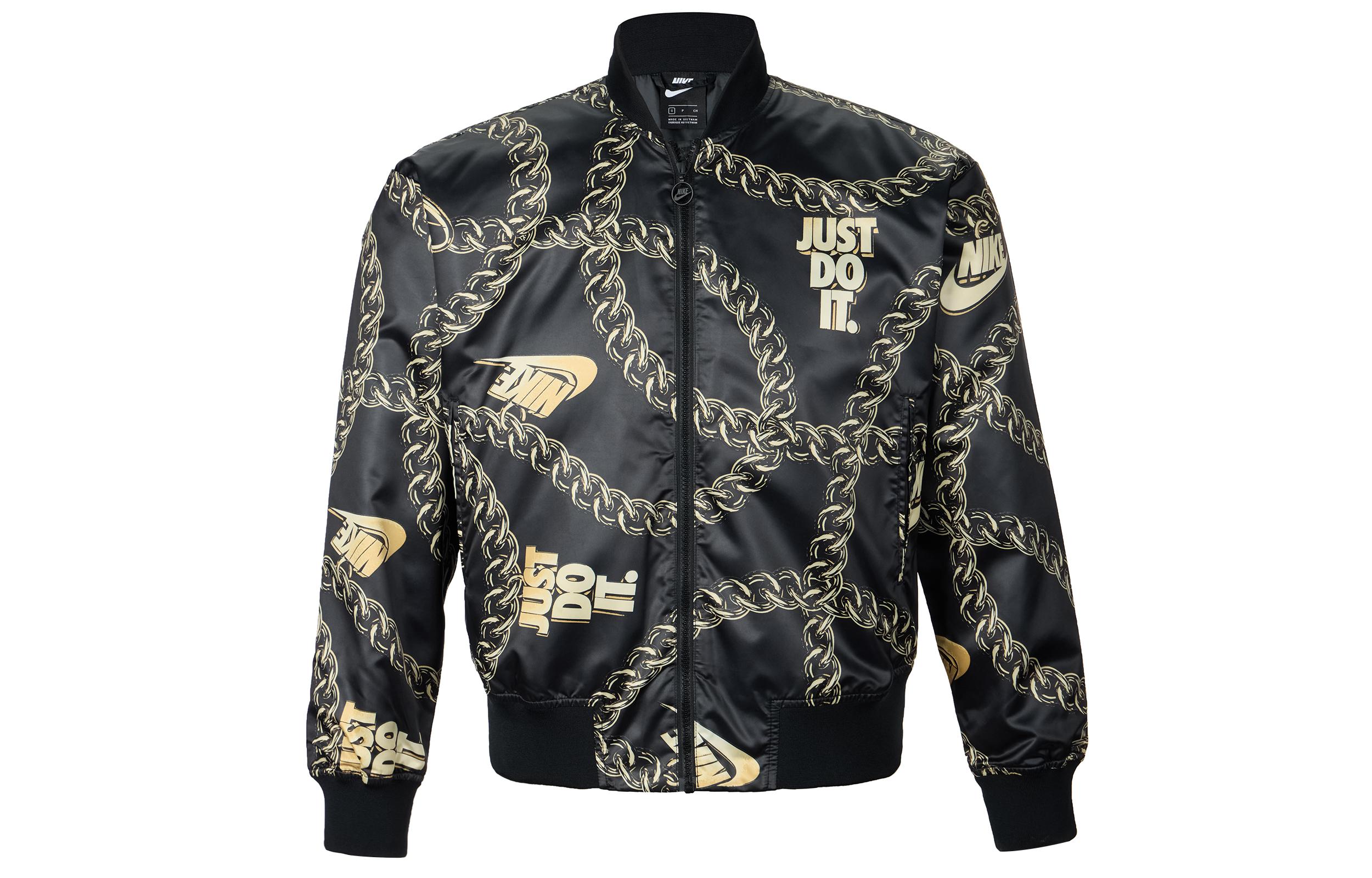 Nike Jackets Women s Black Baseball Collar Moderate Pilot CI9996-010 M