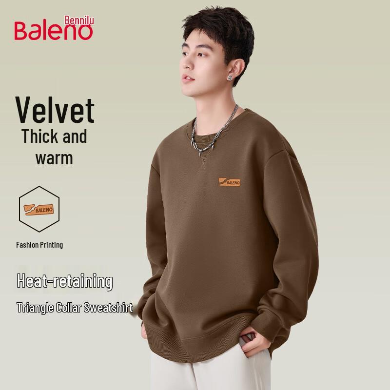 Baleno Herren American Retro Fleecegefüttertes Sweatshirt