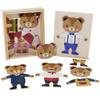 Wooden Toy Montessori Cartoon Animal Changing Clothes Jigsaw Bear Clothes Changing Shape Matching Puzzle Kids Educational Toys