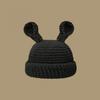 Solid Cartoon Skullies Beanie with Ears Knit Cap Cute Winter Knitted Hat  Men Women