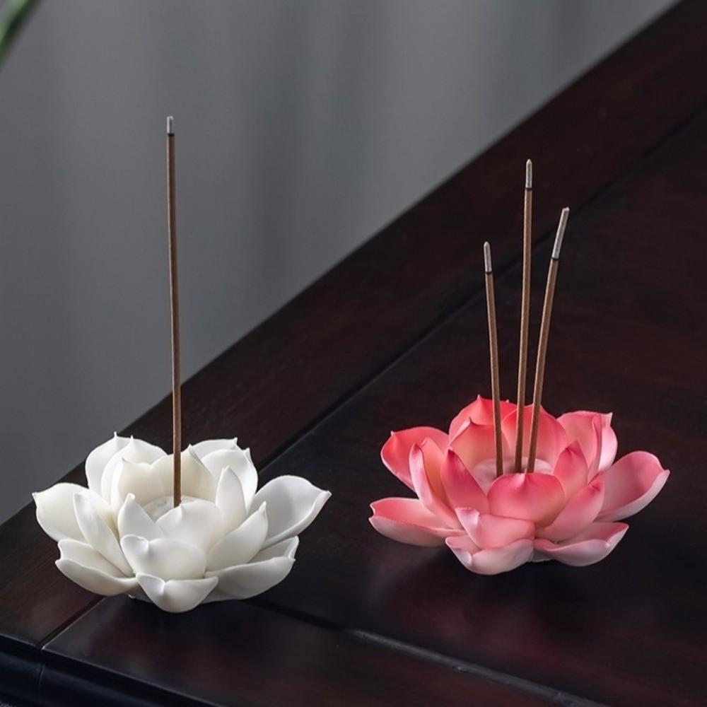 Keramik Räuchergefäß Blumenmuster Lotus Aromatherapie Ständer Räucherschale Bürogebrauch