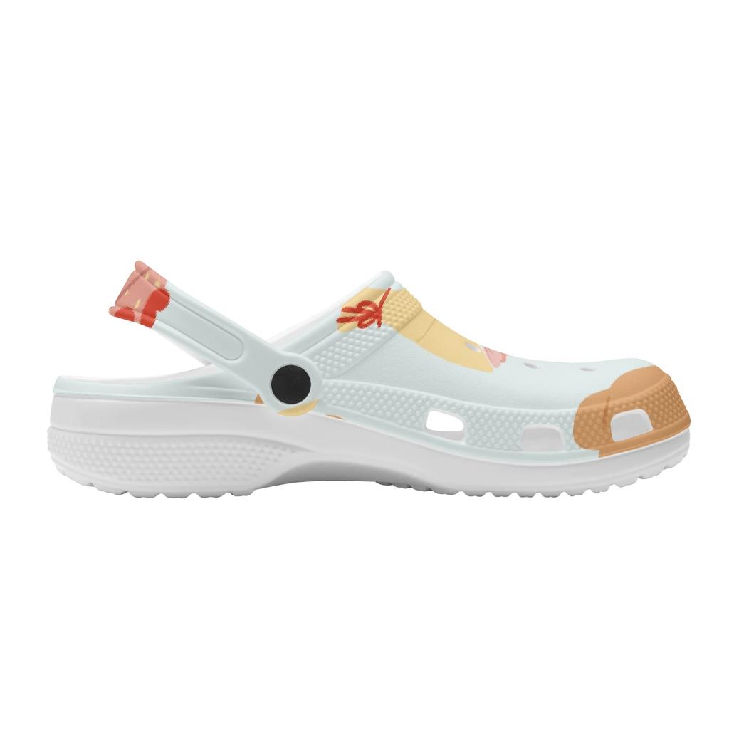 Trendy Printed EVA Clogs Women Men Ventilated Soft Garden Shoes Slip On Beach Pool Bathroom Home Casual Slippers Home Use