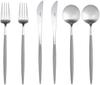 Cutipol GOA Silver Dinner 2 2 set in original presentation gift box Gray/Matte (2 knives, forks, spoons) 6-piece box, [ ]