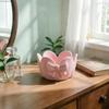 Simple Design Jewelry Tray Plastic Material Key Storage Box Fashion Bowknot Storage Dish  Daily