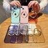 Candy Color Magnetring Klare Telefonhülle für iPhone 13 11 12 14 Pro Max Xs Max Xr X 13pro Max Silikon Stoßfeste Softcover