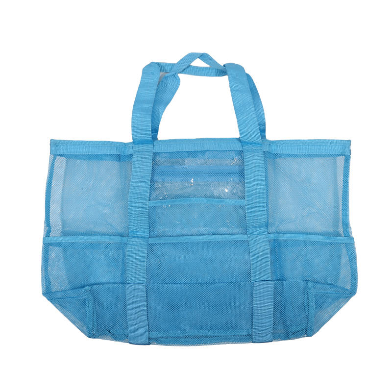 Genți de Plajă pentru Femei Călătorii de Vară Geantă Tote din Plasă cu Buzunar Interior Mare Geantă de Umăr Împletită Rezistentă la Nisip