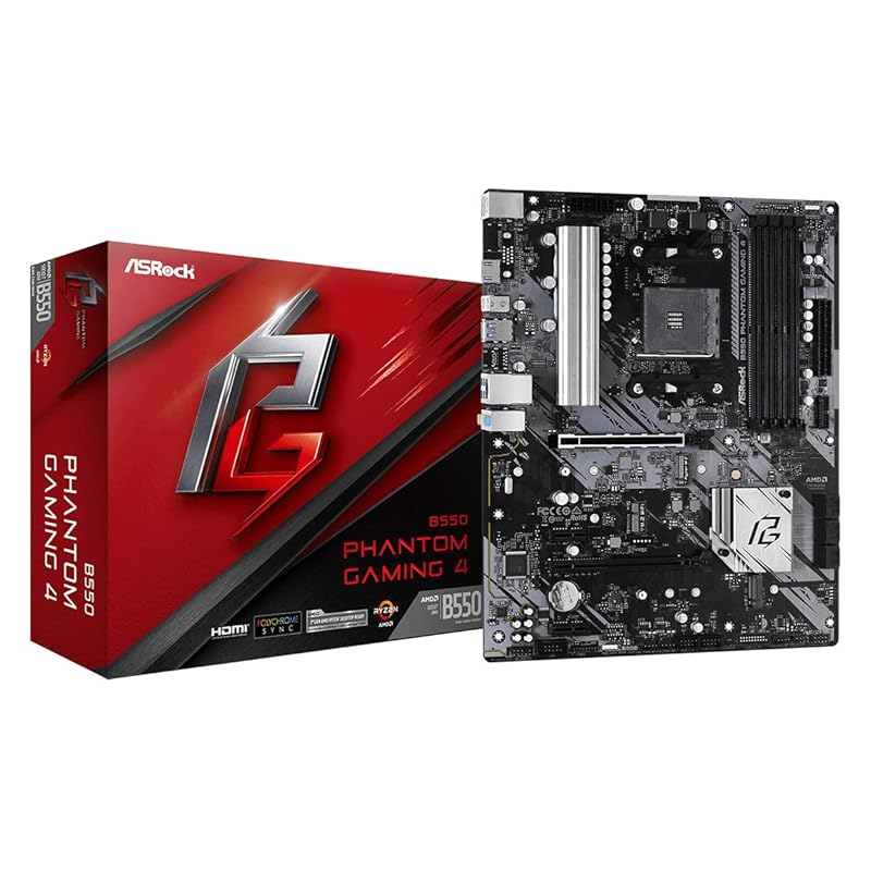 

ASRock AMD Ryzen 5000 series (Soket AM4) compatible Equipped with B550 chipset ATX motherboard [Domestic authorized distributor product] B550 Phantom