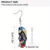 Charming Ocean Style Vacation Arcylic Earrings for Women Girls, Cartoon Flip Flops with Beach Starfish Shell Marine Life Hoop Earring Jewelr