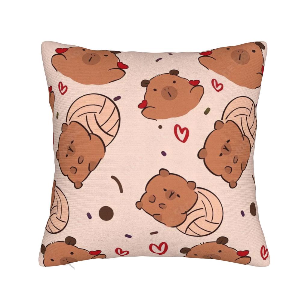 Pillow Case Capybara Soft Pillow Cover For Sofa Couch Bed Living Room Funny Pillowcases