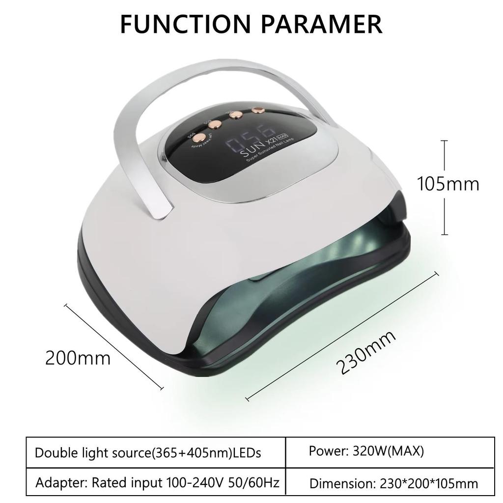 SUN  X21 MAX 72 LEDS UV LED Nail Lamp For Gel Nail Polish Professional Nail Dryer Light With Timer Auto Sensor Nail Art Tool