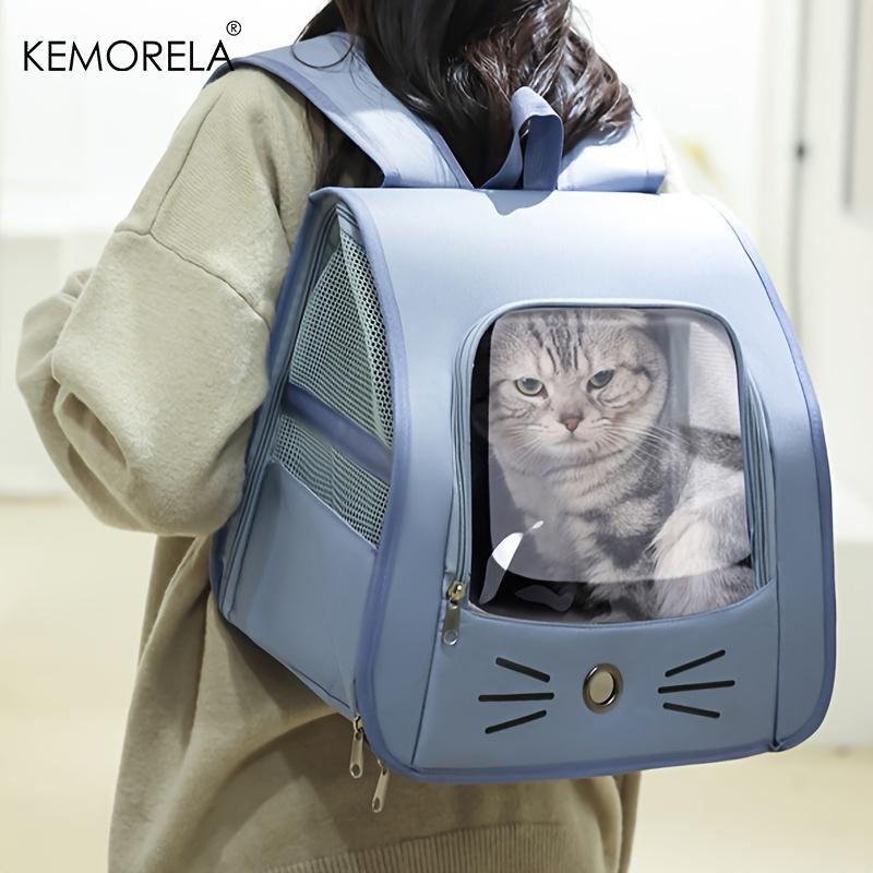 KEMORELA Pet Carrier Backpack Transparent Breathable for Cats And Small Dogs Airline Approved Travel Bag