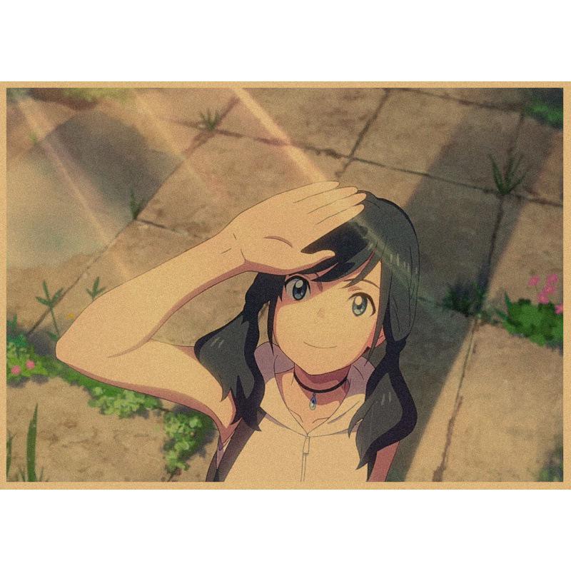 Large Decorative Weathering with You Anime Retro Kraft Poster Wall Art