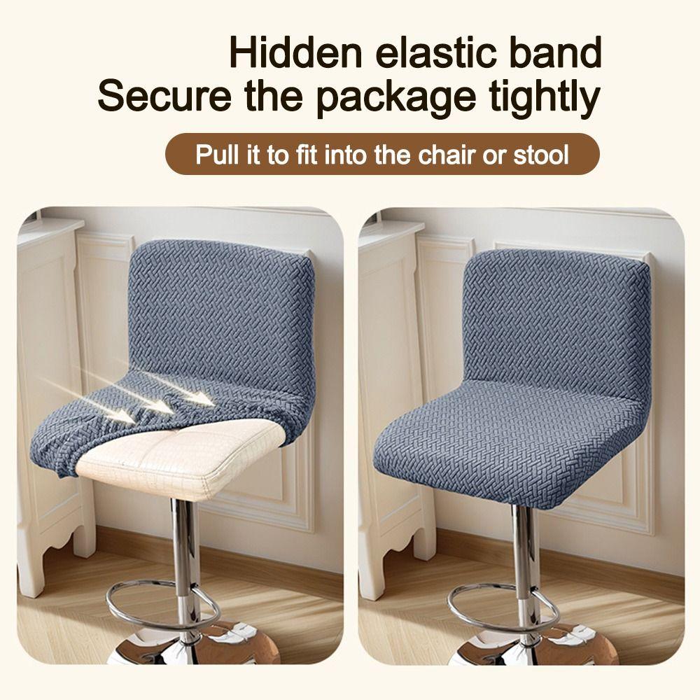 Elastic Bar Stool Seat Cover Anti-slip Lift Rotating Chair Cover  for Hotel Restaurant Bar Counte