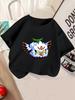 Happy Fruit Box Kids Short Sleeve T Shirt Summer Cute Cartoon Crewneck Boys Girls Age 3-14
