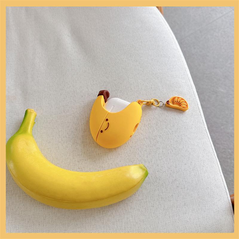 Cute Banana Expression for AirPods Pro1 Apple Bluetooth Headset Cover 1 Generation 1 Generation Protective Case Cartoon Woman