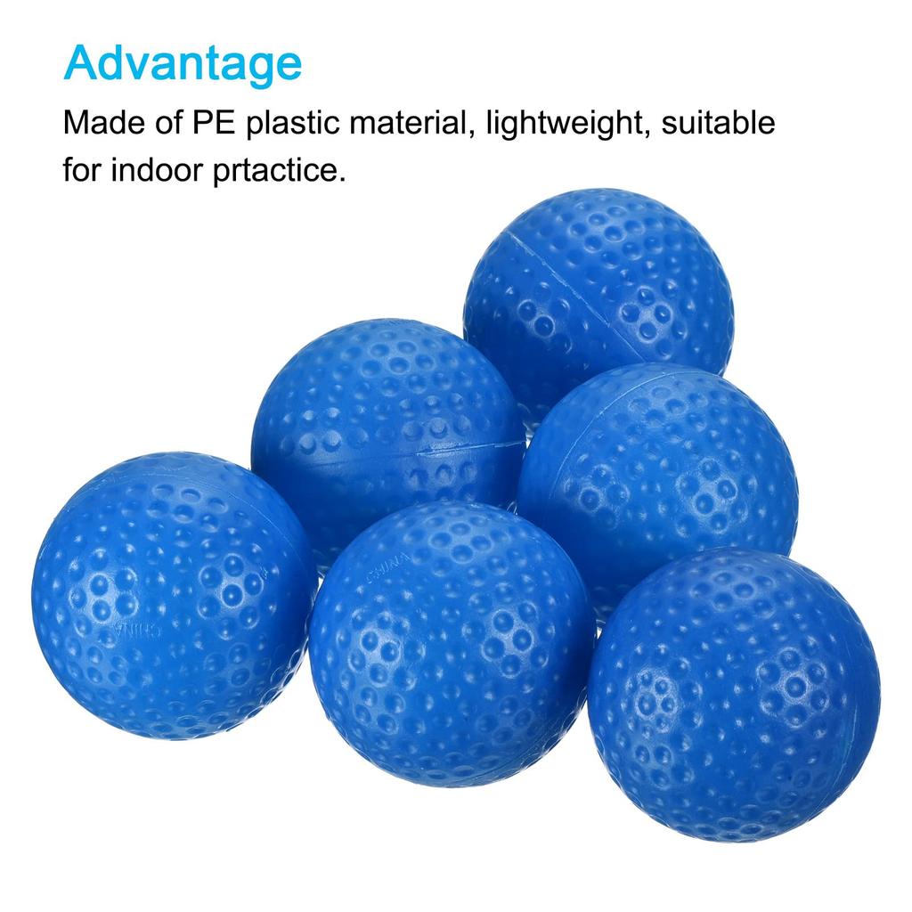 PATIKIL Golf Practice Balls 16 Pieces Plastic 41mm Outer Diameter Hollow Flight Training Indoor Outdoor Swing Practice Blue