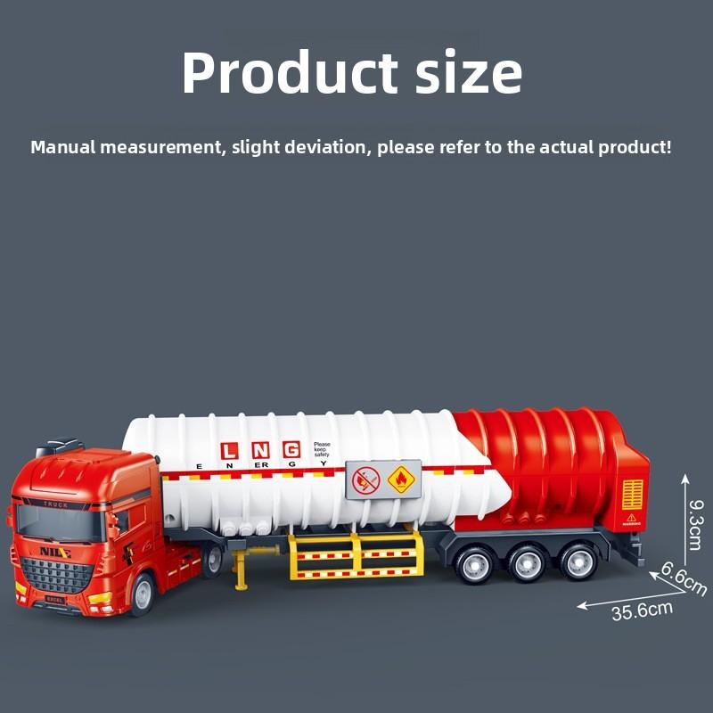 Tank Inertial Oil Truck Toy Child Oil Transport Vehicle Model Boy Gift Holiday