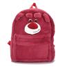 2023 New Summer Strawberry Bear Backpack Large Capacity Thickened Plush Cartoon Bag For Sweet Girls