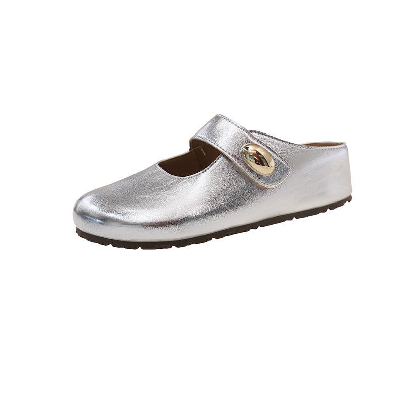 Fashion Versatile Inner Height Increase Temperament Bag Head Half Slippers Women's Summer New Outer Wear Casual Women's Shoes