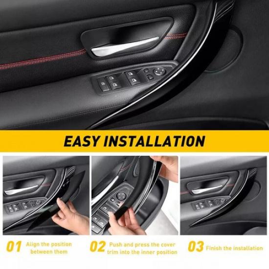 Inner Door Handle Ide Cover Protect Case 4PCS For BMW 3/4 Series F30 F35 320i