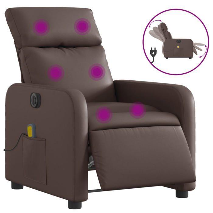 VidaXL Electric Reclining Massage Armchair, Relaxation Chair with Adjustable Backrest and Footrest, Salon Seat 3206744