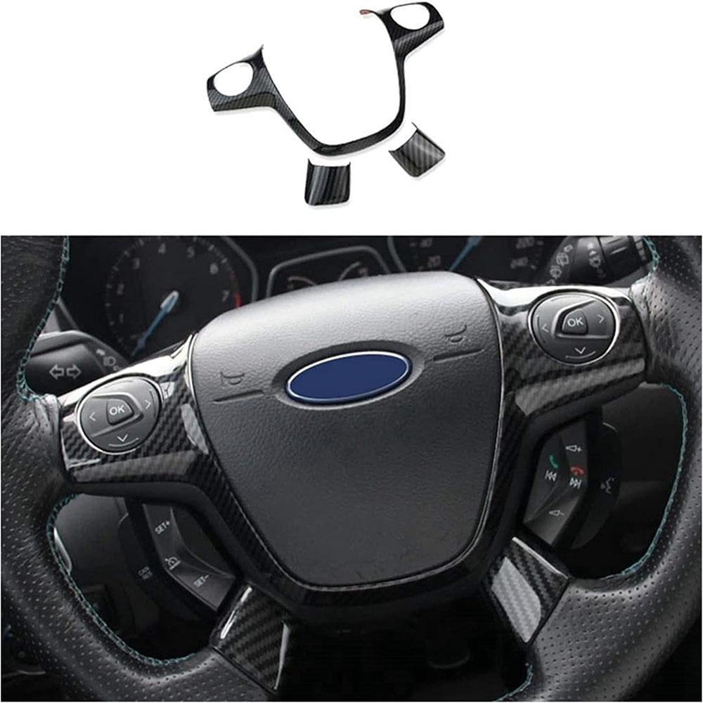 3GAB Oglekļa šķiedras stūres rata pārsegs piemērots Ford Focus Escape Kuga C-Max